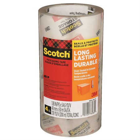 Ruban d'emballage d’entreposage longue durée Scotch® Paquet de 4