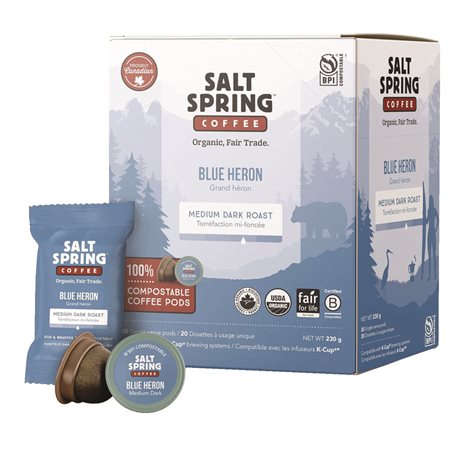 Salt Spring Compostable Pods - Keurig Compatible Blue Heron