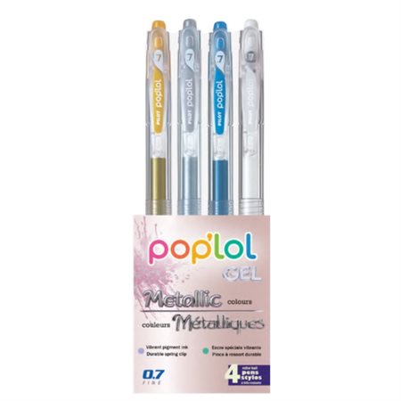 Stylos gel POP LOL couleurs métalliques