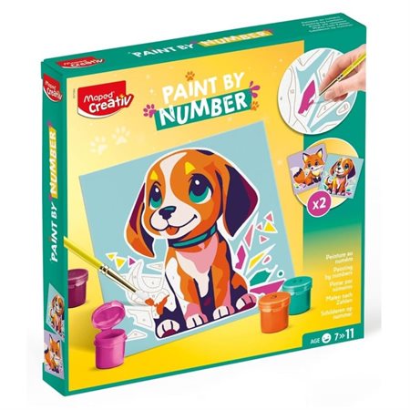 Dog & Fox Paint by Number Kit