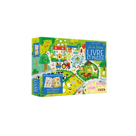 Coffret Livre-puzzle: A la ferme