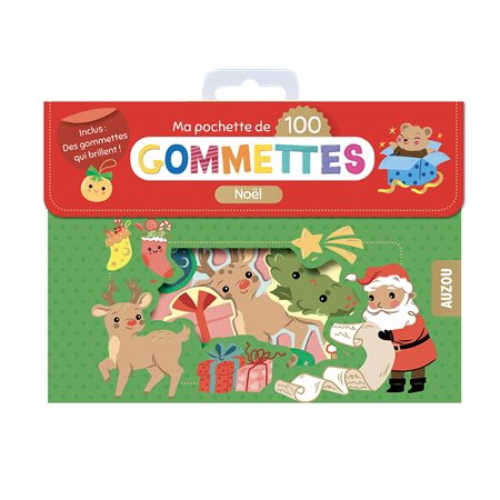 Pochette de 100 gommettes de Noël  1X (N / R) BRISÉ