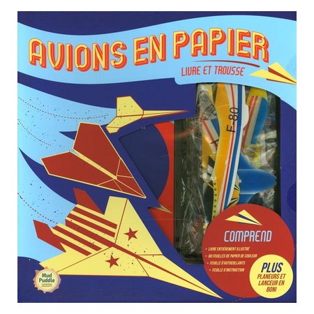 Avions en papier - Livre et trousse