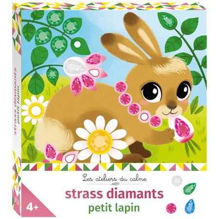 Strass diamants : petit lapin, Les ateliers du calme