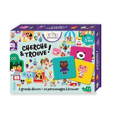 Jeu de cartes cherche et trouve, Petites pousses. Colos et jeux