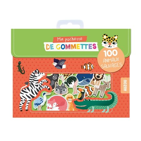 Ma pochette de gommettes : 100 animaux sauvages