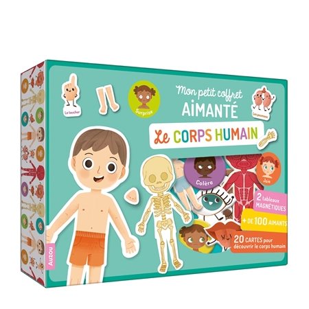 Le corps humain : mon petit coffret aimanté