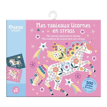 Mes tableaux licornes en strass = My unicorn pictures in strass = ,