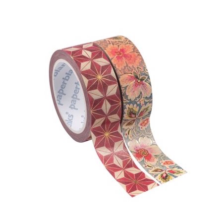 Washi Tape Hishi et Filigree Floral Ivory