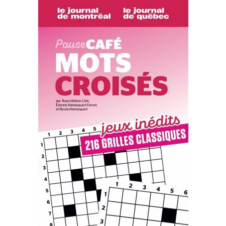 Pause café Mots croisés, Vol.3 No.1, Pause café