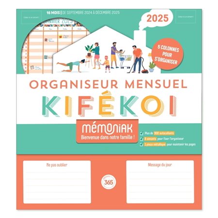 Kifékoi, organiseur mensuel 2025