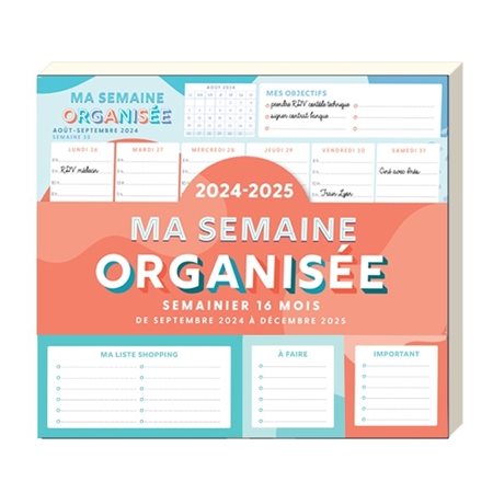 Ma semaine organisée 2024-2025