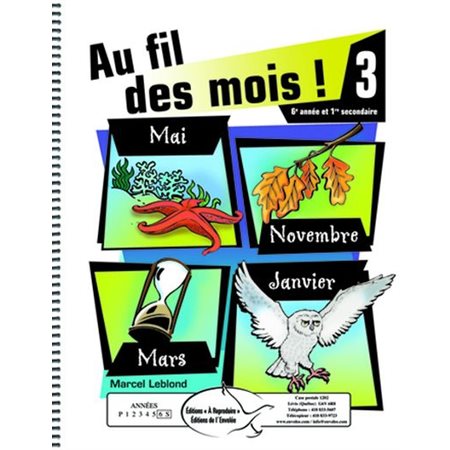 Au fil des mois livre 3 (23072)