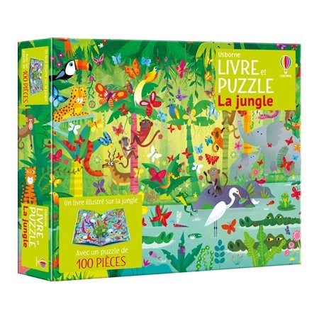 La jungle : Coffret livre et puzzle : Dès 5 ans