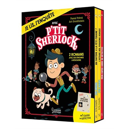 Je lis, j'enquête avec P'tit Sherlock : 2 romans avec des énigmes à résoudre + 1 guide du détective, Larousse jeunesse