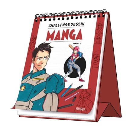 Manga : livre chevalet : + de 50 dessins en pas-à-pas et de super conseils !, Challenge dessin