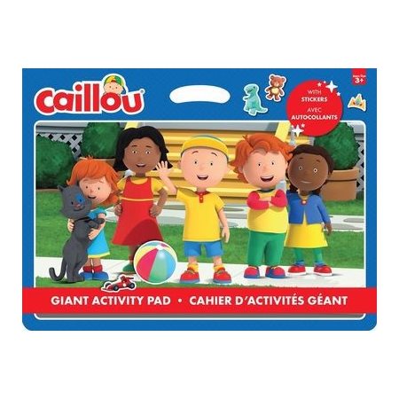 Cahier d'activités géant et autocollants, Caillou 3D